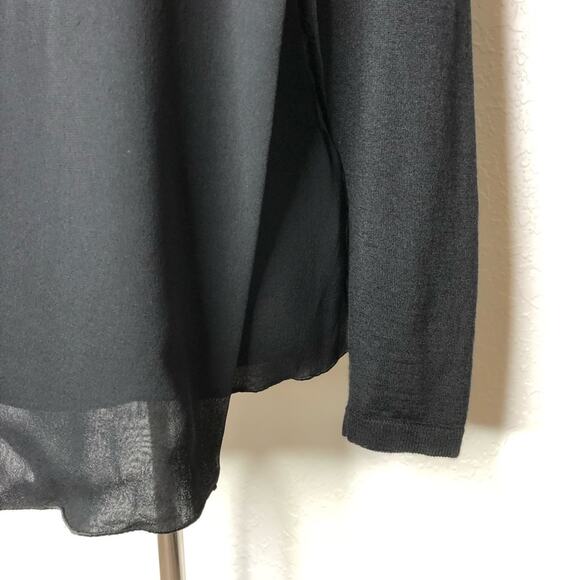 Lafayette 148 black cashmere silk layered sweater top size Medium - Picture 8 of 13